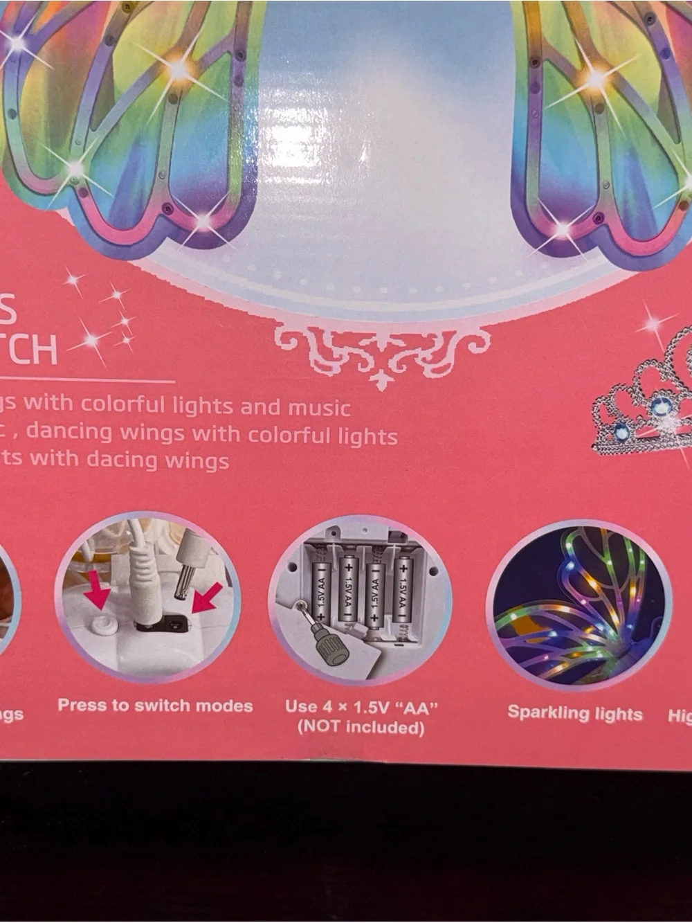 Magic Wings Kids Costume Set - Pink Multicolor